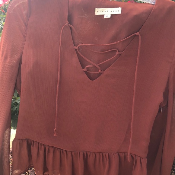 blush noir Tops - Blush Noir Bell Sleeve Top